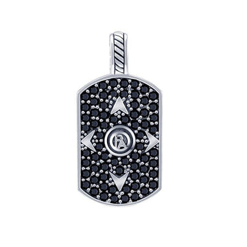 Performance Amulet Silver Pendant with Black Spinel TPD3714 - Jewelry